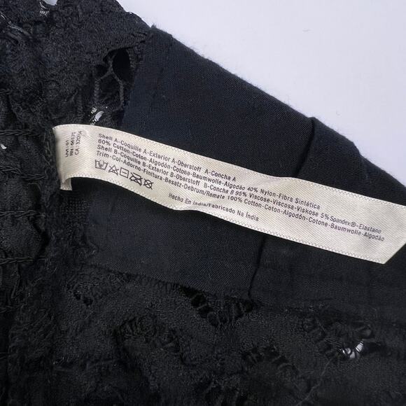 Free People Bralette Adelle Lace Black Witchy Whimsigoth Dark Coquette Romantic - Picture 5 of 5